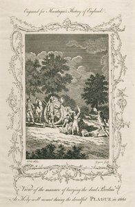 Sepoltura delle vittime della peste, Holywell Mount, Shoreditch, Londra, 1665 ca. fine XVIII secolo da Grignion