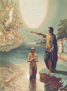 Il battesimo di Cristo, c.1860 da Grigori Grigorevich (after) Gagarin