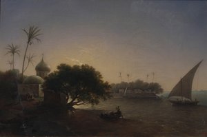 Veduta del Nilo in Egitto, 1851 da Grigori Grigorevich Chernetsov