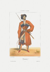 Un uomo Kabardin Da: Scene, paesaggi, costumi e costumi del Caucaso, 1840 da Grigori Grigorevich Gagarin