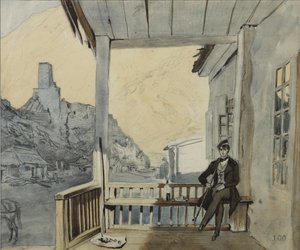 Conte Sergey Vasilyevich Dolgorukov alla stazione di Lars
