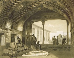 La Sala degli Specchi nel Palazzo del Sardar di Yerevan, Armenia, tavola 17 da un libro sul Caucaso, inciso da Charles Claude Bachelier e Celestin Francois Nanteuil (1813-73) pub. da Alfred