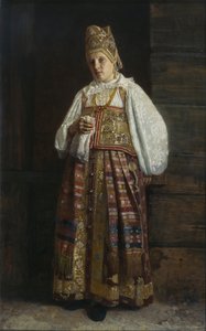 Donna di Kursk in abiti tradizionali russi, 1871 da Grigori Semenovich Sedov