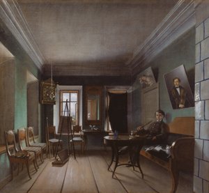 Interno della Casa di Bykov, 1850s da Grigory Vasilievich Yurov