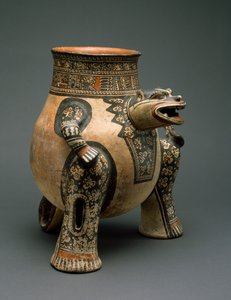 Vaso giaguaro, Costa Rica nord-occidentale, Tardo Periodo VI, 1200-1400