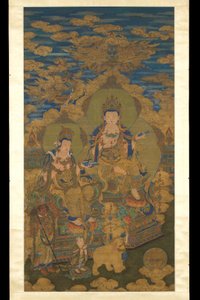 Due versioni del bodhisattva Guanyin, c.1750 da Guanpeng (after) Ding