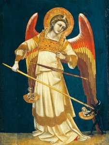 Arcangelo Michele che pesa le anime, circa 1354, di Guariento