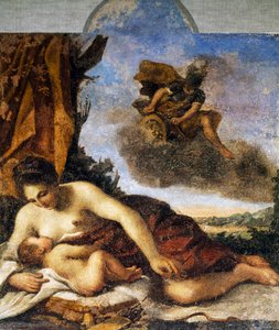 Venere che allatta Amore da Guercino