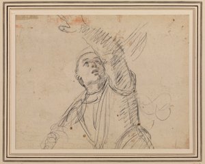 Guercino - Un soldato, dopo il soldato di An. Resurrezione dei Carracci, Maisons-Lafitte, RCIN 902599 da Guercino