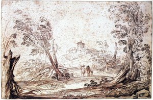 Paesaggio, XVII secolo da Guercino