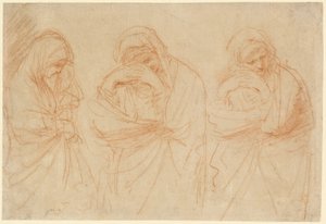 Madonna in lutto: Studi per la sepoltura di Cristo da Guercino