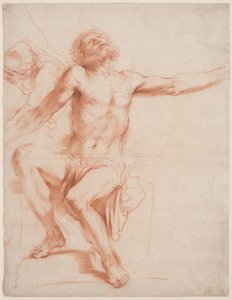 Figura maschile seduta, c.1618-19 da Guercino