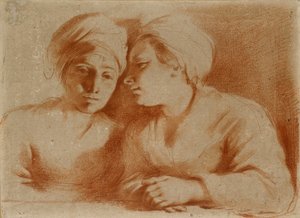 Due donne sedute da Guercino