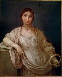 Ritratto di giovane ragazza con una corona da Guido Reni
