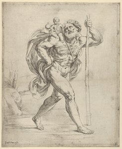 San Cristoforo che cammina con il Cristo bambino sulla spalla destra, ca. 1600-1640 da Guido Reni