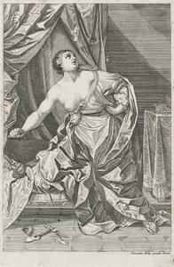 Morte di Lucrezia, c. 1700-50 possibilmente Antonio Billy (attivo nella prima metà del XVIII secolo) da Guido after Reni