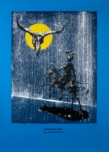 Sulla morte libera, Così parlò Zarathustra, 2024 (xilografia e serigrafia) da Guilherme Pontes