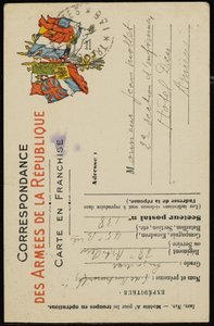 Cartolina autografa a Jean Mollet, 31 luglio 1915 da Guillaume Apollinaire