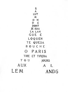 Calligramma della Torre Eiffel