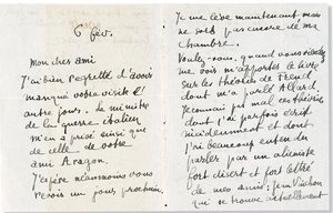 Lettera a Andre Breton, 1918 da Guillaume Apollinaire