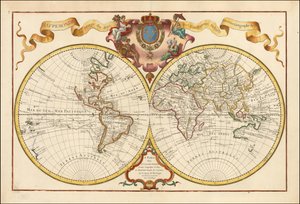 Mappa del mondo del 1720 - Mappemonde a l