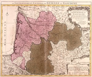 Guyenne, Guascogna, Francia da Guillaume Delisle