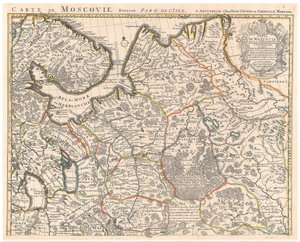 Mappa della Moscovia da Guillaume Delisle