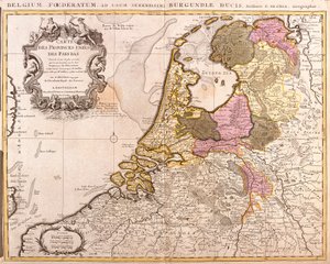 Mappa delle Province Unite dei Paesi Bassi (incisione) da Guillaume Delisle