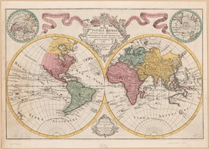 Mappa totius mundi - adornata juxta observationes dnn. academiae regalis scientiarum et nonnullorum aliorum secundum annotationes recentissimas LOC 2017585675 da Guillaume Delisle