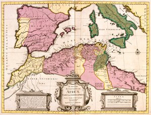 Marocco, Algeria settentrionale, Tunisia, Libia nordoccidentale, Spagna, Portogallo, Italia (tranne il nord)