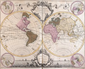 Planisfero del mondo da Guillaume Delisle