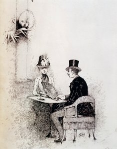 Coppia in un caffè parigino da Guillaume Georges Roger