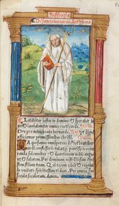 Libro delle ore stampato Uso di Roma: fol. 108r, San Bernardo di Chiaravalle da Guillaume Le Rouge