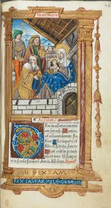 Libro delle Ore Stampato Uso di Roma: fol. 38r, Adorazione dei Magi da Guillaume Le Rouge