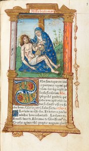 Libro delle Ore stampato Uso di Roma: fol. 53r, Pietà, 1510