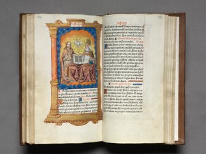 Libro delle Ore stampato Uso di Roma: fol. 95r, La Trinità, 1510