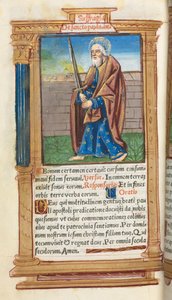 Libro delle Ore Stampato Uso di Roma: fol. 99v, San Paolo