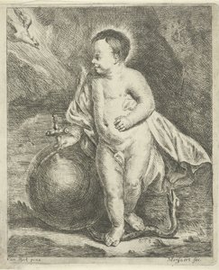 Bambino Gesù con globo e serpente