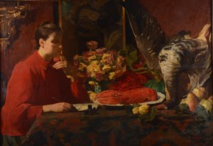Signora con aragosta