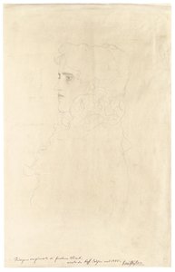 Ritratto di una donna di profilo con colletto a balze da Gustav Klimt