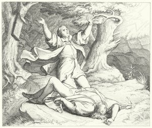 Alexis, amico di Martin Lutero, dopo essere stato colpito da un fulmine durante i loro viaggi, 1505