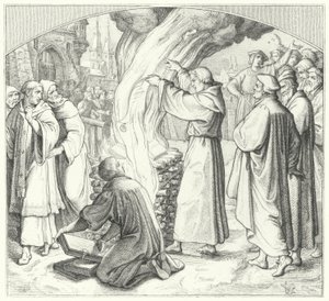 Martin Lutero brucia la bolla papale a Wittenberg, 1520