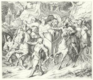 Martin Lutero viene rapito al suo ritorno dalla Dieta di Worms, 1521 da Gustav Ferdinand Leopold Konig