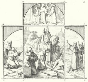 Il viaggio di Martin Lutero a Roma (incisione) da Gustav Ferdinand Leopold Konig