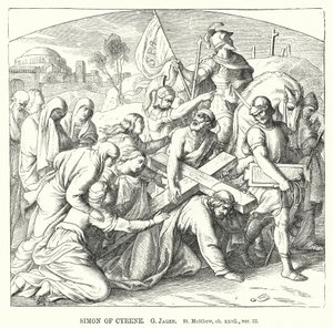 Simone di Cirene, San Matteo, cap xxvii, vers 32 da Gustav Jager