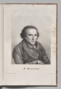 Famosi autori tedeschi: Ritratto di Moses Mendelssohn da Gustav Karl Friedrich Luderitz