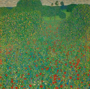 Un campo di papaveri da Gustav Klimt