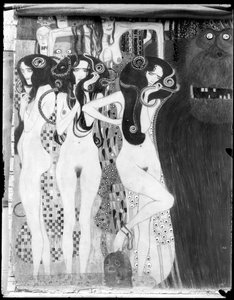 Fregio di Beethoven: dettaglio da "Die feindlichen Gewalten" da Gustav Klimt