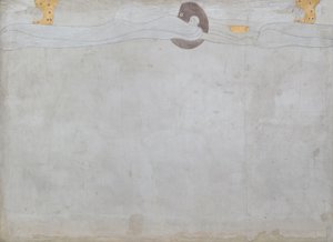 Beethovenfries: Il desiderio di felicità - Pannello 1, parete lunga sinistra da Gustav Klimt