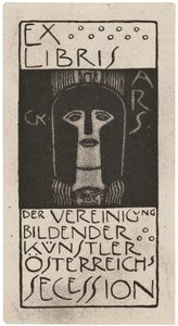 Ex libris da Ver Sacrum, pubblicato 1898-99 da Gerlach, Schenk e Seeman da Gustav Klimt